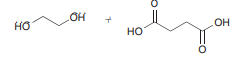 46. Which monomer can be used to prepare the following polymer under acidic conditions?
47. Which monomers are formed when the following polymer undergoes acid-catalyzed hydrolysis?
48. Which polymer is formed by the condensation of these two monomers?