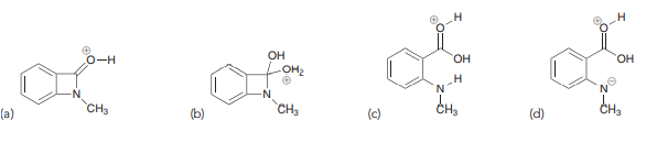 87. What is the major product of this reaction?
88. Which compounds will react with each other in the presence of catalytic acid to give CH3CH2CO2C(CH3)3 via a Fischer esterification process?
89. Which of the following structures is not an intermediate in the mechanism of this reaction?