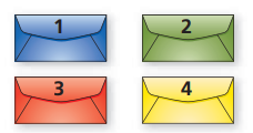 A person randomly selects one of the four envelopes shown below. Each envelope contains a check that the person gets to keep. However, before the person can select an envelope, he or she must pay $15 to play. Determine the person’s expectation if the checks in the envelopes are as indicated in the exercises.
Three envelopes contain a $20 check, and one envelope contains a $0 check.
(40). A person randomly selects one of the four envelopes shown below. Each envelope contains a check that the person gets to keep. However, before the person can select an envelope, he or she must pay $15 to play. Determine the person’s expectation if the checks in the envelopes are as indicated in the exercises.
The checks in the envelopes are for $2, $2, $100, and $400, respectively.