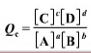 Balance the equation and write the reaction-quotient expression, Qc.
For the generic reaction
The reaction quotient is