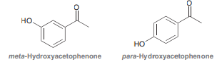 Based on your answer to the previous question, would you expect meta-hydroxyacetophenone to be more or less acidic than para-hydroxyacetophenone? Explain your answer.