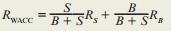 Beginning with the cost of capital equation—that is:
show that the cost of equity capital for a levered firm can be written as follows: