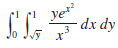 Calculate the iterated integral by first reversing the order of integration.