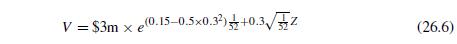 Consider the expression in equation (26.6). What is the exact probability that, over a 1-day horizon, stock A will have a loss?

