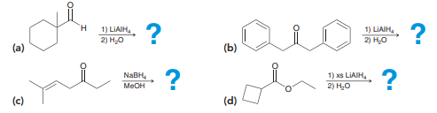Draw a mechanism and predict the major product for each reaction: