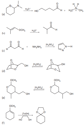 Draw a plausible mechanism for each of the following transformations: