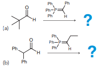 Draw the major product of each Wittig reaction below: