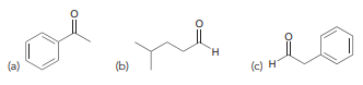 Draw the product obtained when each of the following compounds is heated in the presence of a base to give an aldol condensation: