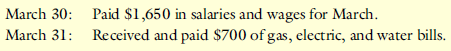 Dynamic Services Inc. was organized on March 1 by two former college roommates. The corporation will provide computer tax services to small businesses. The following transactions occurred during the first month of operations:
Required:
1. Prepare a table to summarize the preceding transactions as they affect the accounting equation. Use the format in Exhibit 3-1. Identify each transaction with the date.
Exhibit 3-1:
2. Prepare an income statement for the month of March.
3. Prepare a classified balance sheet at March 31.
4. From reading the balance sheet you prepared in part (3), what events would you expect to take place in April? Explain your answer.