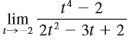 Evaluate the limit and justify each step by indicating the appropriate Limit Law(s).