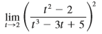 Evaluate the limit and justify each step by indicating the appropriate Limit Law(s).