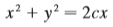 Find a polar equation for the curve represented by the given Cartesian equation.
