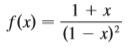 Find a power series representation for the function and determine the radius of convergence.