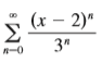 Find the values of x for which the series converges. Find the sum of the series for those values of x.