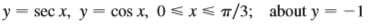 Find the volume obtained by rotating the region bounded by the curves about the given axis.