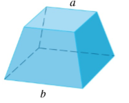 Find the volume of the described solid S.
A frustum of a pyramid with square base of side b, square top of side a, and height h
What happens if a = b? What happens if a = 0?