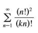 For which positive integers k is the following series convergent?