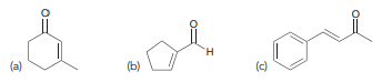 Identify reagents that can be used to make each of the following compounds with an aldol condensation: