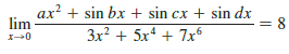 If a, b, c, and d are constants such that find the value of the sum a + b + c + d.