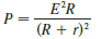 If a resistor of R ohms is connected across a battery of E volts with internal resistance ohms, then the power (in watts) in the external resistor is
If E and r, are fixed but R varies, what is the maximum value of the power?