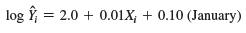 In forecasting a monthly time series over a five-year period from January 2013 to December 2017, the exponential trend forecasting equation for January is
Take the antilog of the appropriate coefficient from this equation and interpret the
a. Y intercept, b^0.
b. monthly compound growth rate.
c. January multiplier.
