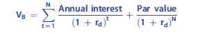Is it true that the following equation can be used to find the value of a bond with N years to maturity that pays interest once a year? Assume that the bond was issued several years ago.


