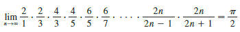 Let In = fπ/20 sinnx dx.
(a). Show that I2n+2 < I2n+1 < I2n.
(b). Use Exercise 38 to show that
Exercise 38:
Prove that, for even powers of sine, fπ/20 sin2nx dx = 1.3.5…. (2n – 1) π/ 2.4.6. . . 2n, π/2.
(c). Use parts (a) and (b) to show that
//
and deduce that limn→∞ I2n+1/I2n = 1.
(d). Use part (c) and Exercises 37 and 38 to show that
This formula is usually written as an infinite product:
and is called the Wallis product.
Exercise 37:
(c). Use part (a) to show that, for odd powers of sine,
(e). We construct rectangles as follows. Start with a square of area 1 and attach rectangles of area 1 alternately beside or on top of the previous rectangle (see the figure). Find the limit of the ratios of width to height of these rectangles.