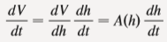 Not all water tanks are shaped like cylinders. Suppose a tank has cross-sectional area A(h) at height h. Then the volume of water up to height / and so the Fundamental Theorem of Calculus gives dV/dh = A(h). It follows that
and so Torricelli’s Law becomes
(a) Suppose the tank has the shape of a sphere with radius 2 m and is initially half full of water. If the radius of the circular hole is 1 cm and we take t = 10 m/s2, show that h satisfies the differential equation
(b) How long will it take for the water to drain completely?