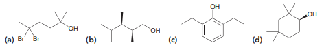 Provide an IUPAC name for each of the following alcohols: