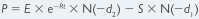 Put Pricing Model Use the Black–Scholes model for pricing a call, put–call parity, and the previous question to show that the Black–Scholes model for directly pricing a put can be written as follows: