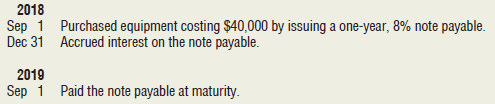 Record the following note payable transactions of Concilio Corp. in the company’s journal. Round intermediate interest calculations to the nearest cent and final amounts to the nearest dollar. Explanations are not required.