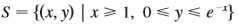 Sketch the region and find its area (if the area is finite).