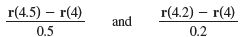 The figure shows a curve C given by a vector function r (t).
(a). Draw the vectors r (4.5) – r (4) and r (4.2) – r (4).
(b). Draw the vectors
(c). Write expressions for r' (4) and the unit tangent vector T (4).
(d). Draw the vector T (4).
