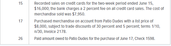The following transactions took place at Grow-Right Garden Center during June 20X1. Grow-Right Garden Center uses a perpetual inventory system. Record the transactions in a general journal. Use 10 as the page number for the general journal.
Analyze: Assume 20 lawn mowers were purchased from Mow Down Corporation on June 1. What was the average cost per lawn mower? (Hint: Include the freight charges as part of the cost of the lawn mowers.)