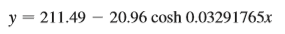 The Gateway Arch in St. Louis (see the photo on page 543) was constructed using the equation
for the central curve of the arch, where x and y are measured in meters and |x|< 91.20. Set up an integral for the length of the arch and use your calculator to estimate the length correct to the nearest meter.