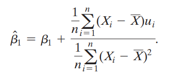 This exercise fills in the details of the derivation of the asymptotic distribution of b^1 given in Appendix 4.3.
a. Use Equation (18.19) to derive the expression
Where vi = (Xi - mX) ui.
b. Use the central limit theorem, the law of large numbers, and Slutsky’s theorem to show that the final term in the equation converges in probability to 0.
c. Use the Cauchy–Schwarz inequality and the third least squares assumption in Key Concept 18.1 to prove that var (vi) < ∞. Does the term
Satisfy the central limit theorem?
d. Apply the central limit theorem and Slutsky’s theorem to obtain the result in Equation (18.12).
Data from Equation 18.19:
Data from Equation 18.12: