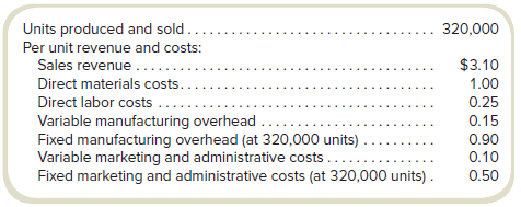 Tracey Packaged Snax reports the following information for November:
Required
Prepare:
a. A gross margin income statement.
b. A contribution margin income statement.