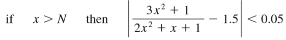Use a graph to find a number N such that