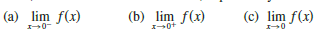 Use the graph of the function f to state the value of each limit, if it exists. If it does not exist, explain why.