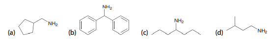 Using a Gabriel synthesis, show how you would make each of the following compounds: