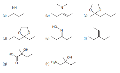 Using any compounds of your choosing, identify a method for preparing each of the following compounds. Your only limitation is that the compounds you use can have no more than two carbon atoms. For purposes of counting carbon atoms, you may ignore the phenyl groups of a Wittig reagent. That is, you are permitted to use Wittig reagents.