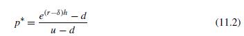 We sawin Section 10.1 that the undiscounted risk-neutral expected stock price equals the forward price. We will verify this using the binomial tree in Figure 11.4.
a. Using S = $100, r = 0.08, and δ = 0, what are the 4-month, 8-month, and 1-year forward prices?
b. Verify your answers in (a) by computing the risk-neutral expected stock price in the first, second, and third binomial period. Use equation (11.12) to determine the probability of reaching each node.