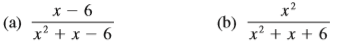 Write out the form of the partial fraction decomposition of the function (as in Example 7). Do not determine the numerical values of the coefficients.