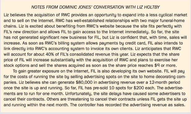 You, CPA, are employed at Beaulieu & Beauregard, Chartered Professional Accountants. On November 20, Year 3, Dominic Jones, a partner in your firm, sends you the following email:
Our firm has been reappointed auditors of Floral Impressions Ltd. (FIL) for the year ending December 31, Year 3. I met with the president and major shareholder of FIL, Liz Holtby, last week, and I toured the Vancouver warehouse and head office. I have prepared some background information on FIL for you to review, including the company's October 31, Year 3 internal non-consolidated balance sheet (Exhibit III). FIL is increasing the amount of business it does on the Internet, and Liz would like us to provide comments on the direction in which FIL is moving. I made notes on her plans for FIL's increasing use of the Internet (Exhibit IV). I also met with Craig Albertson, the controller, and I made notes from that meeting (Exhibit V).
Once you have reviewed the material, I would like you to draft a memo identifying the new accounting issues for the Year 3 audit. I would also like the memo to address Liz's specific requests.
Exhibit III:
Exhibit IV:
Exhibit V:
